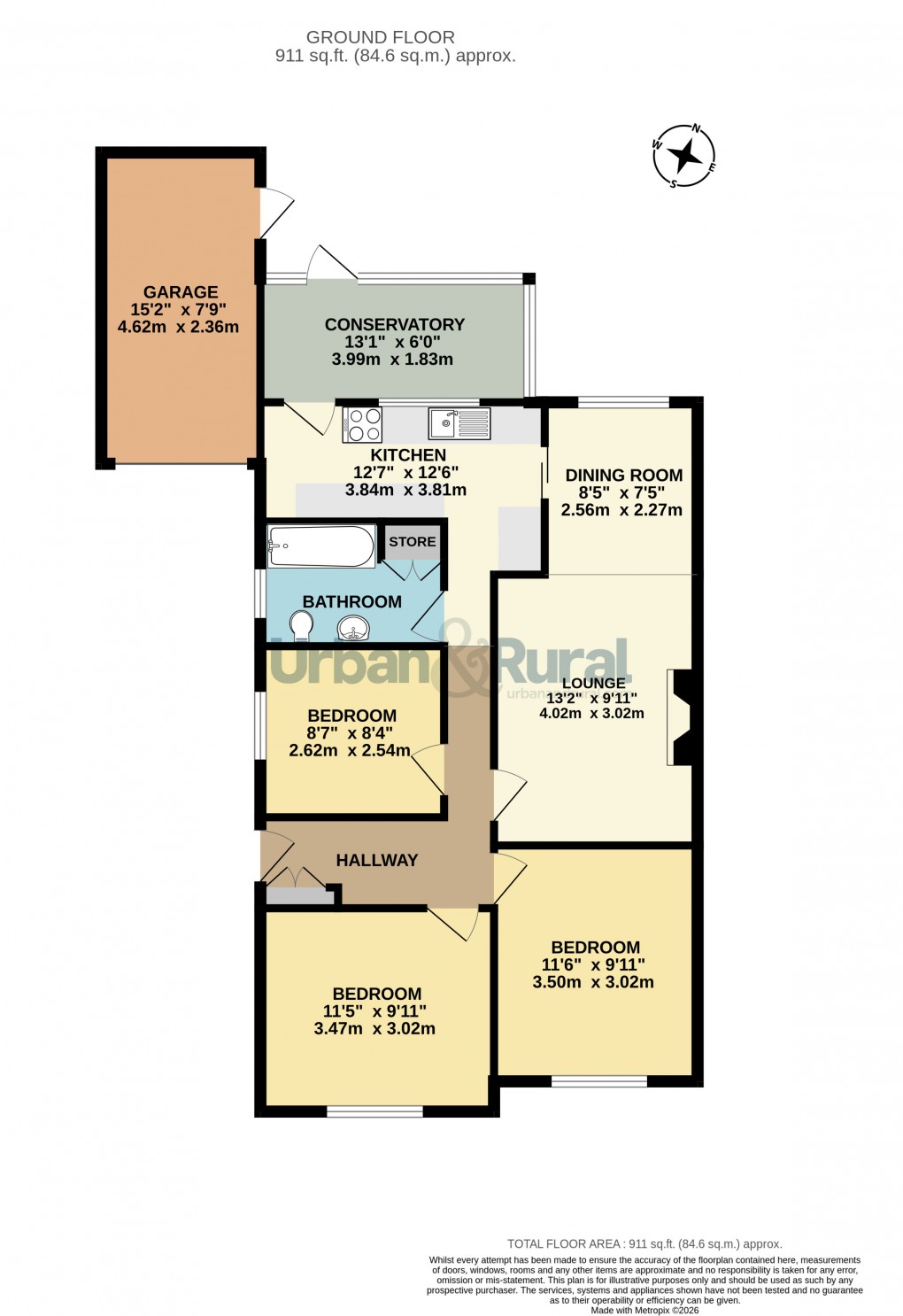 Floorplan for Kempston, Bedford, Bedfordshire