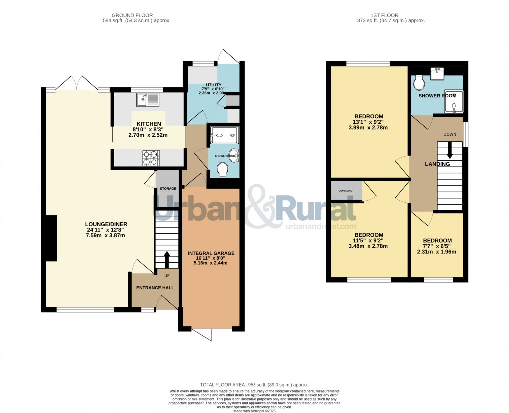 Floorplan for Oakley, Bedford, Bedfordshire