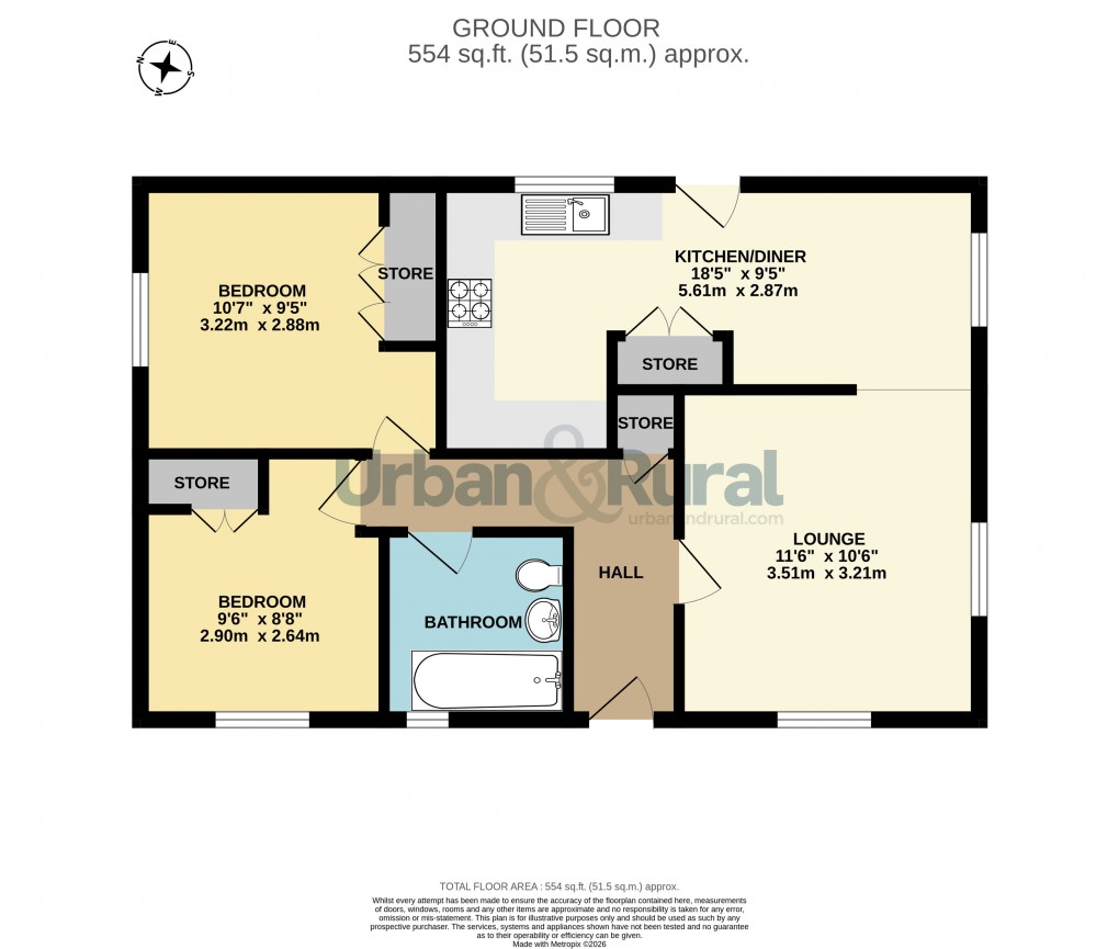 Floorplan for Brookside Mobile Home Park, Bromham, Bedford