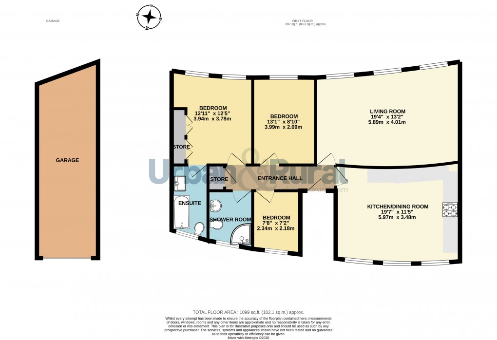 Floorplan for Duckmill Lane, Bedford, Bedfordshire