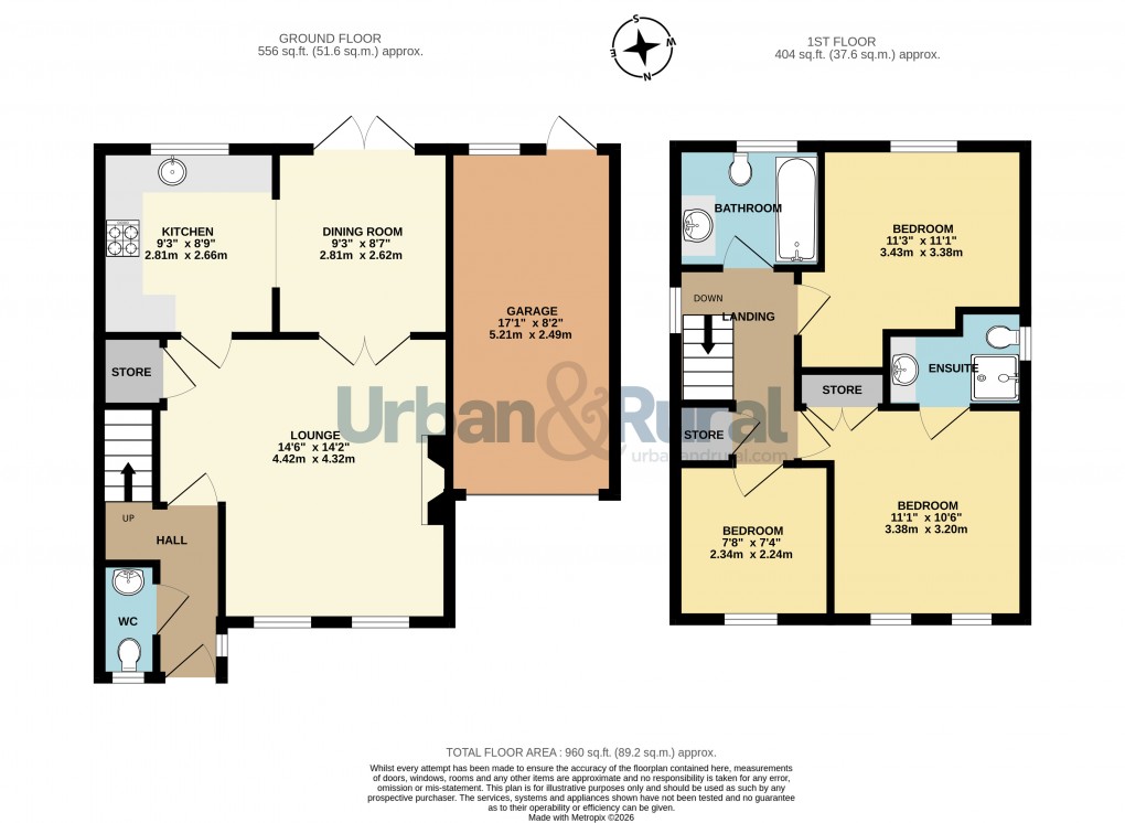 Floorplan for Kempston, Bedford, Bedfordshire