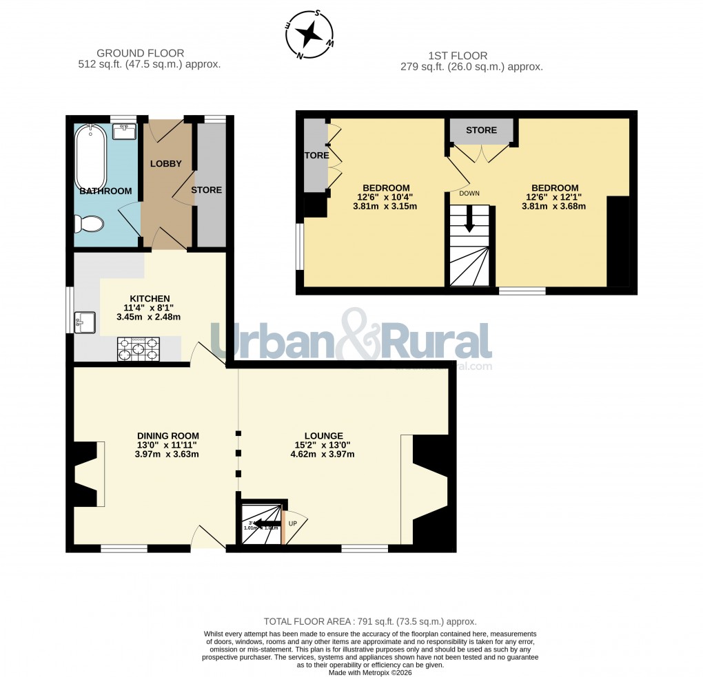 Floorplan for Riseley, Bedford, Bedfordshire