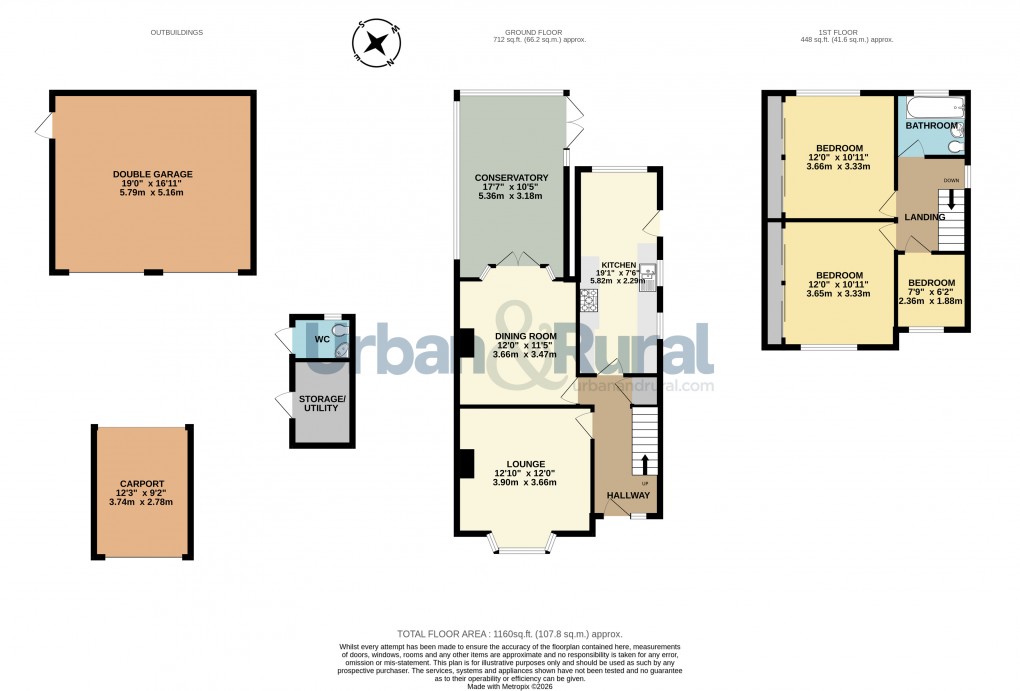 Floorplan for Bedford, Bedfordshire