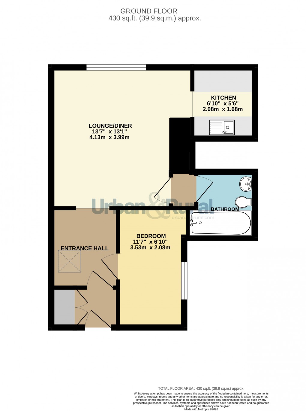 Floorplan for Bedford, Bedfordshire