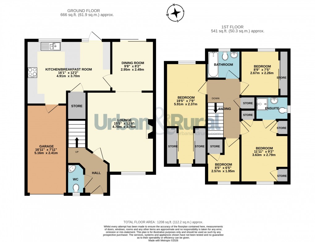Floorplan for Kempston, Bedford, Bedfordshire