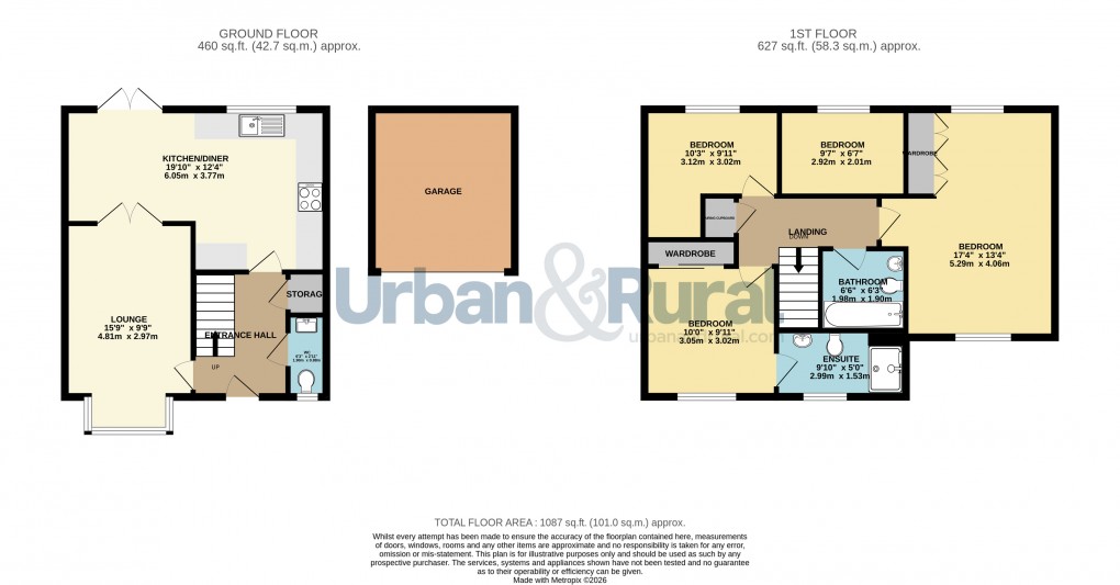 Floorplan for Wootton, Bedford, Bedfordshire