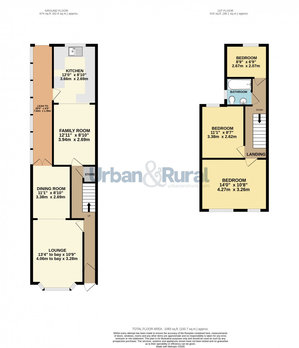 Floorplan for Bedford, Bedfordshire