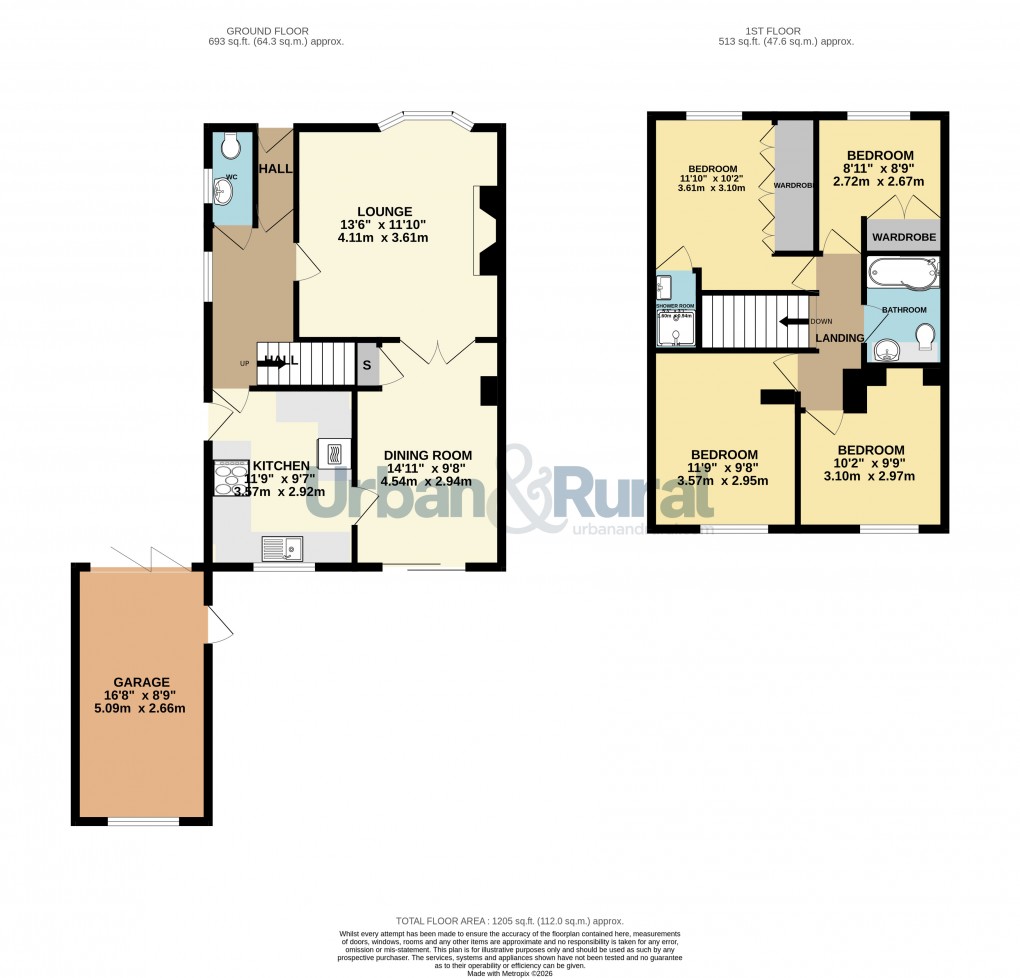 Floorplan for Kempston, Bedford, Bedfordshire