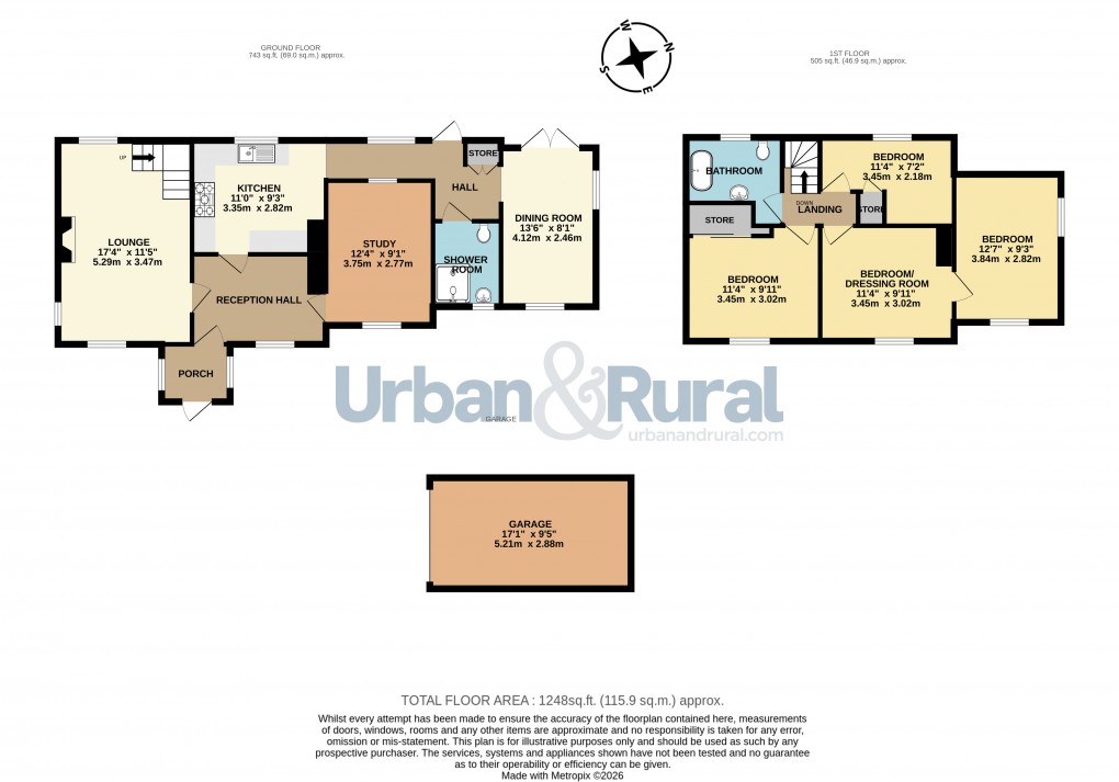 Floorplan for Wootton, Bedford, Bedfordshire