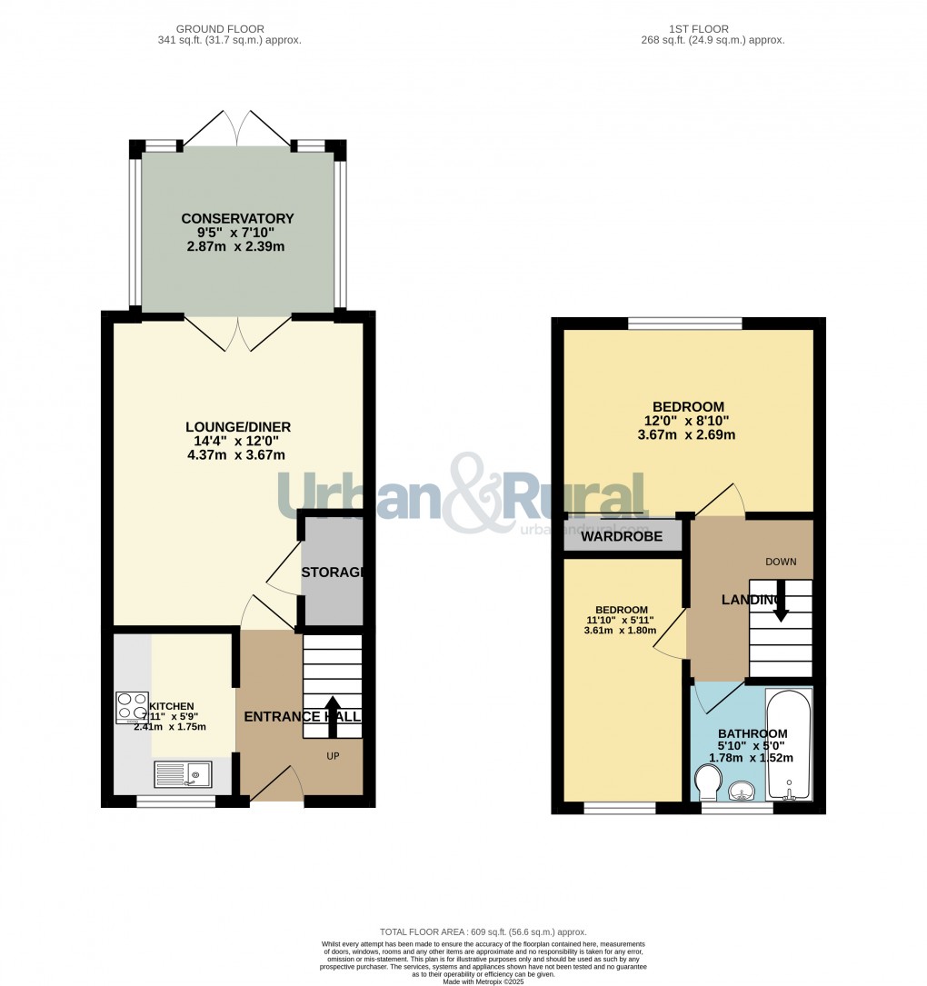 Floorplan for Kempston, Bedford, Bedfordshire