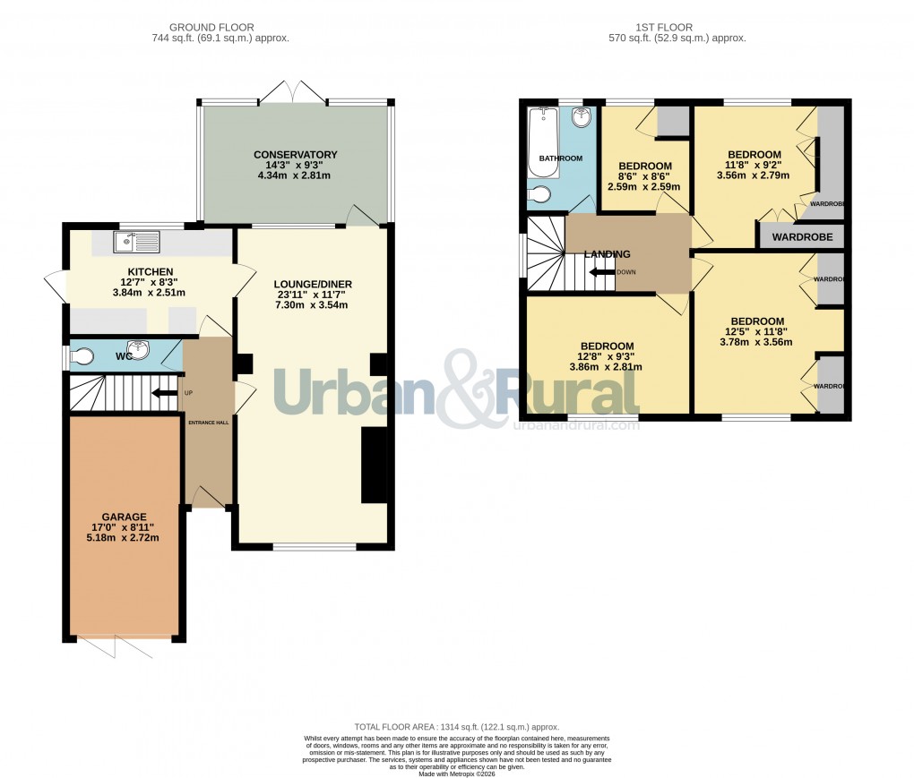 Floorplan for Bedford, Bedfordshire