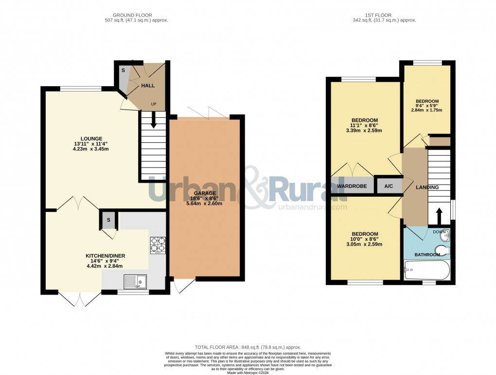 Floorplan for Wootton, Bedford, Bedfordshire