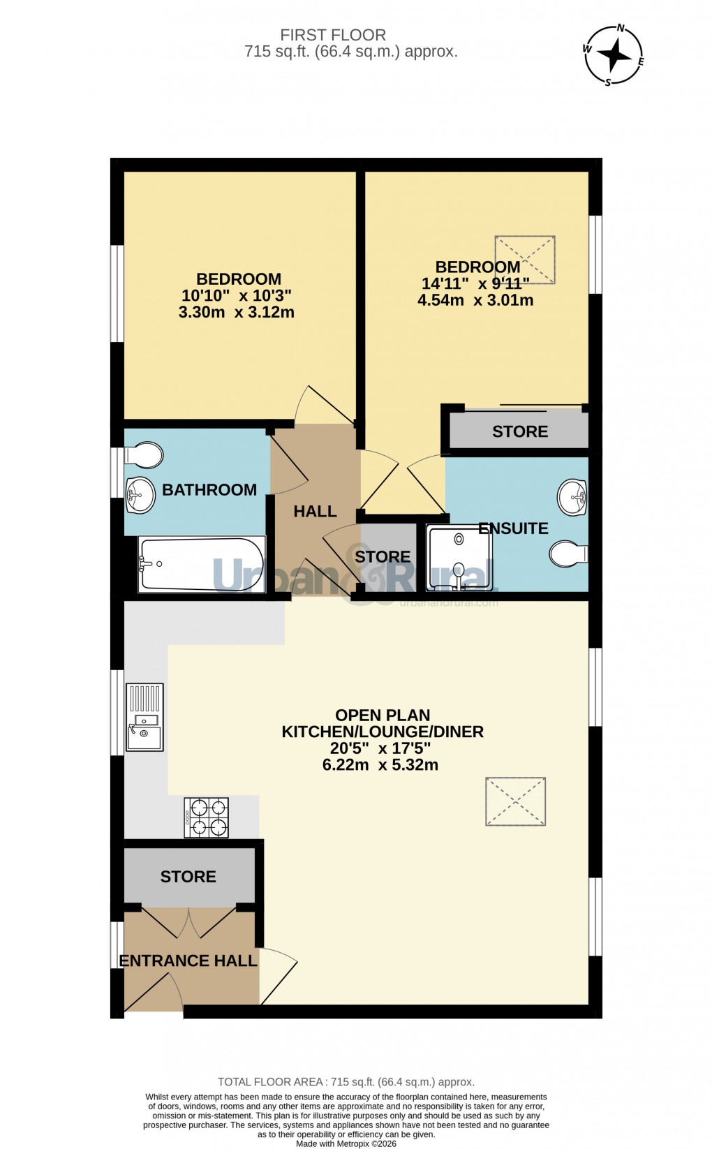 Floorplan for Kempston, Bedford, Bedfordshire