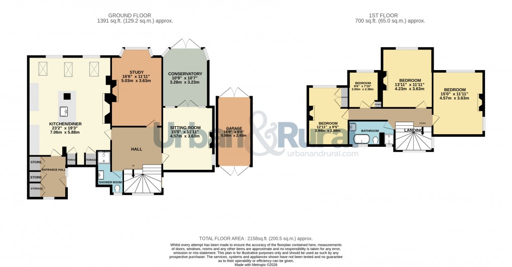 Floorplan for Kempston, Bedford, Bedfordshire