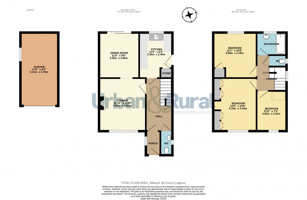 Floorplan for Bedford, Bedfordshire