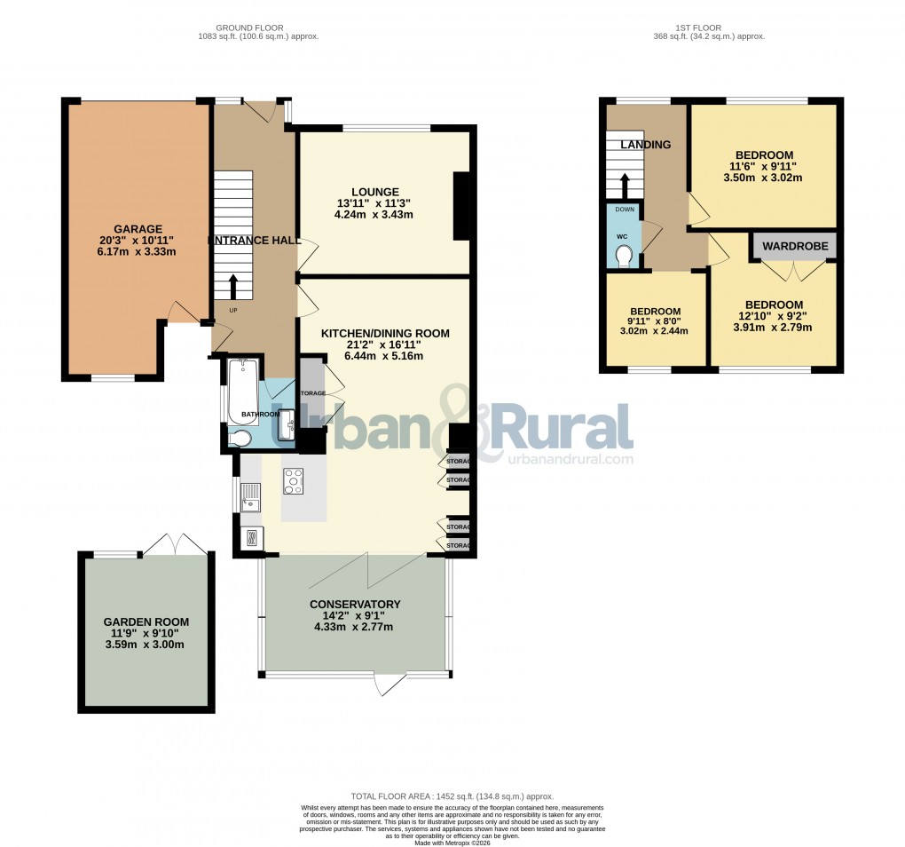 Floorplan for Bromham, Bedford, Bedfordshire