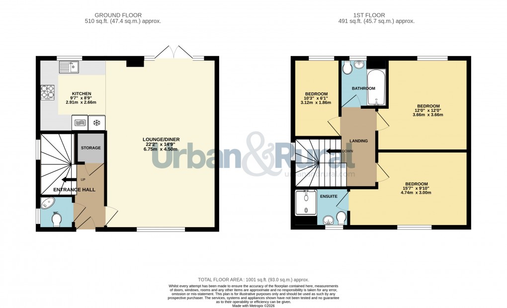 Floorplan for Shortstown, Bedford, Bedfordshire