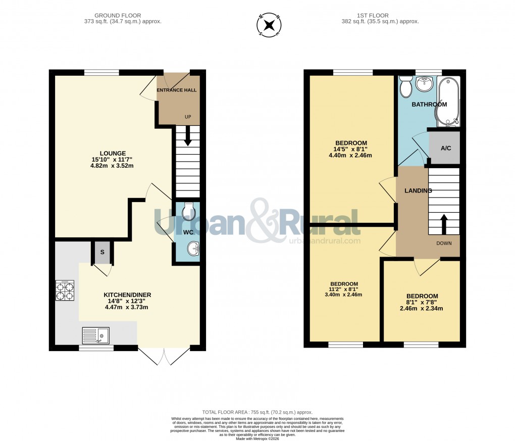 Floorplan for Bedford, Bedfordshire