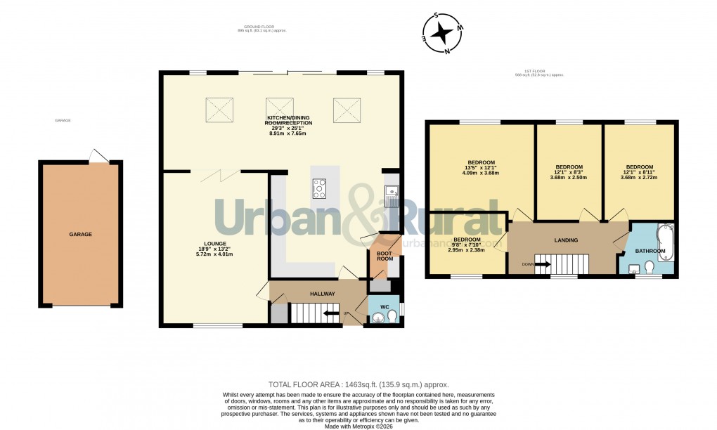 Floorplan for Wootton, Bedford, Bedfordshire