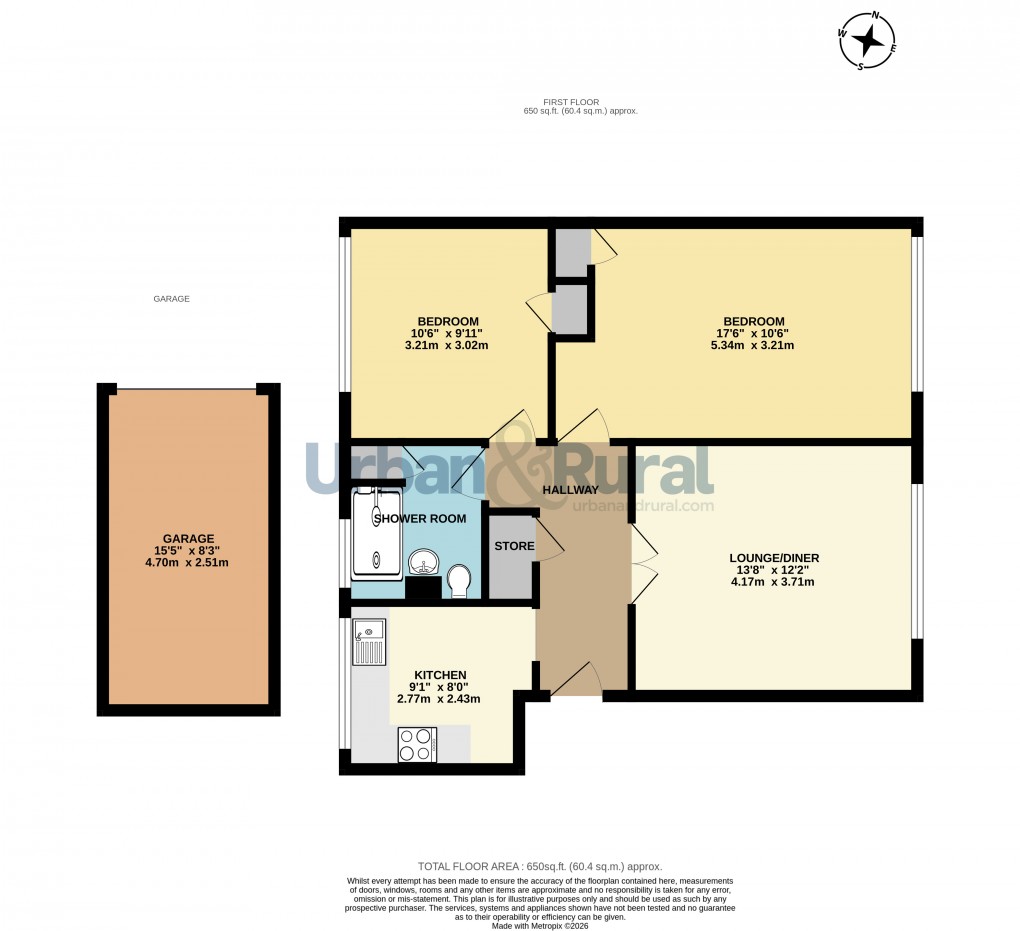 Floorplan for Goldington Green, Bedford, Bedfordshire