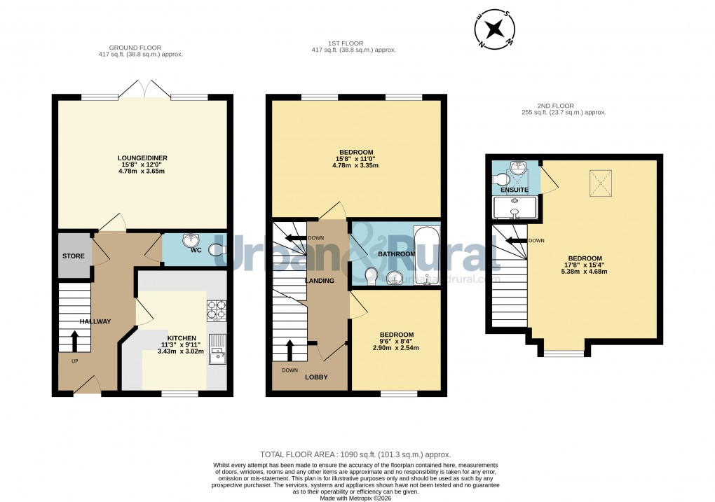 Floorplan for Wootton, Bedford, Bedfordshire