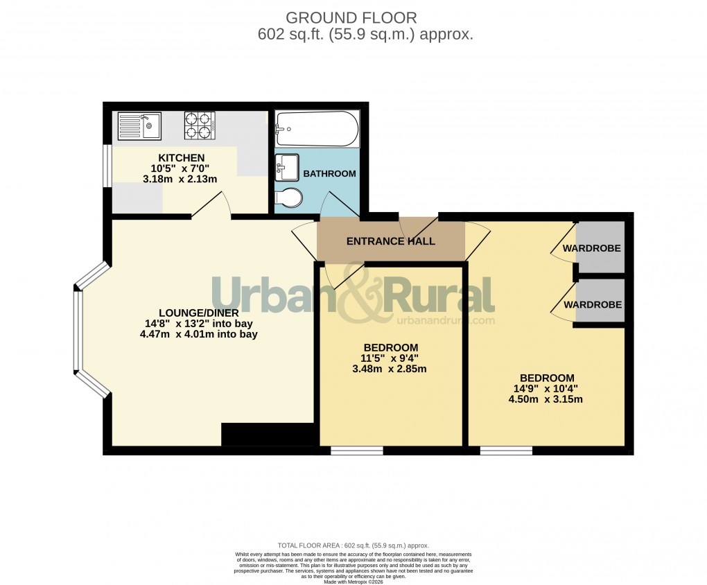 Floorplan for Bedford, Bedfordshire