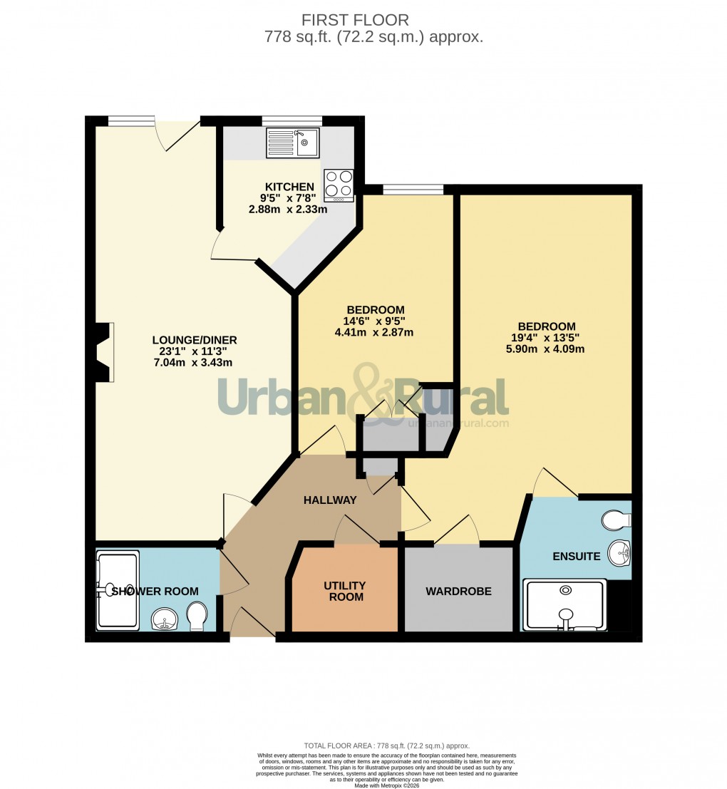 Floorplan for Bedford, Bedfordshire
