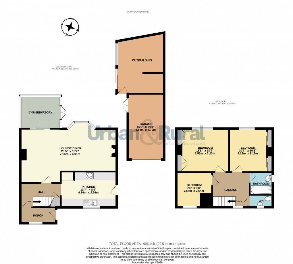 Floorplan for Bedford, Bedfordshire