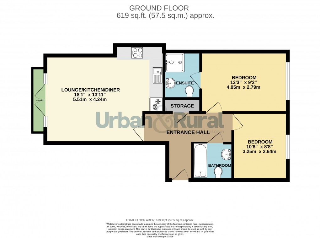 Floorplan for Palgrave Road, Bedford, Bedfordshire