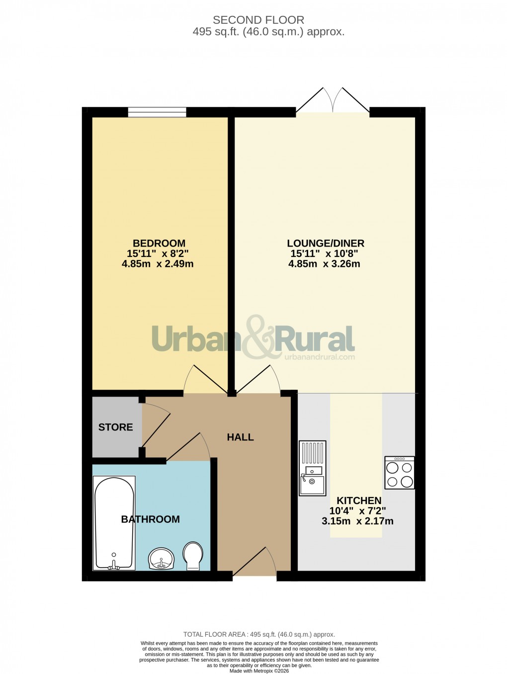 Floorplan for Shortstown, Bedford, Bedfordshire