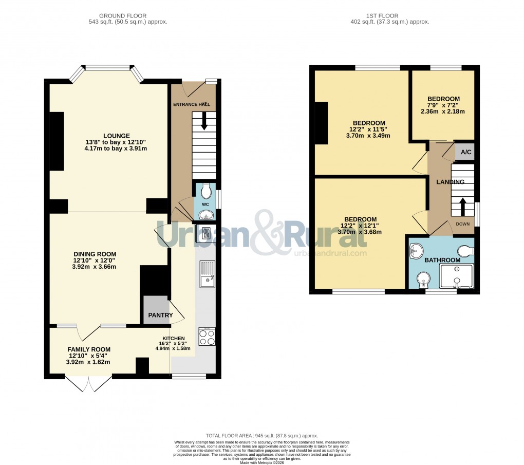 Floorplan for Kempston, Bedford, Bedfordshire