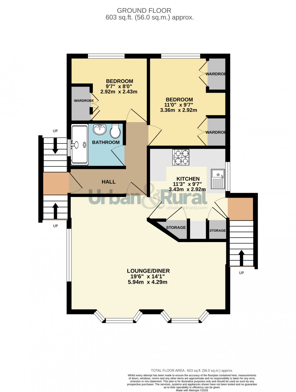 Floorplan for The Baulk, Clapham, Bedford