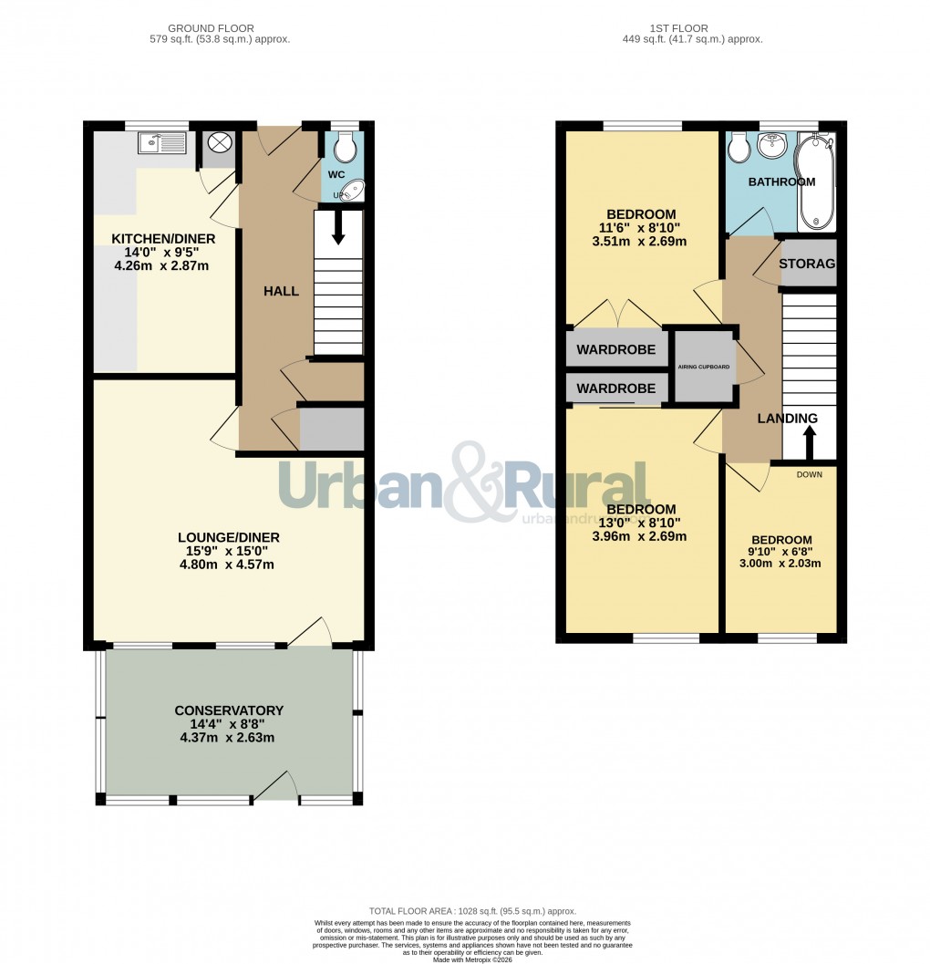 Floorplan for Bedford, Bedfordshire