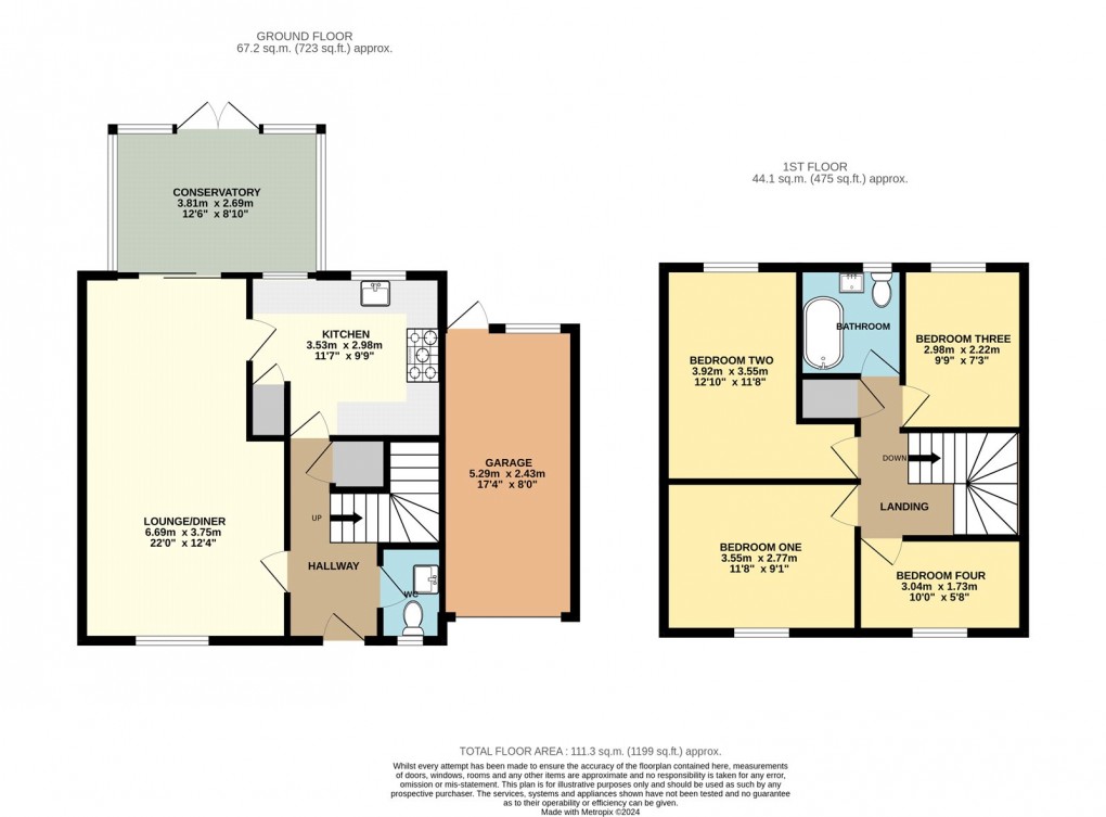 Floorplan for Newton Longville, Buckinghamshire