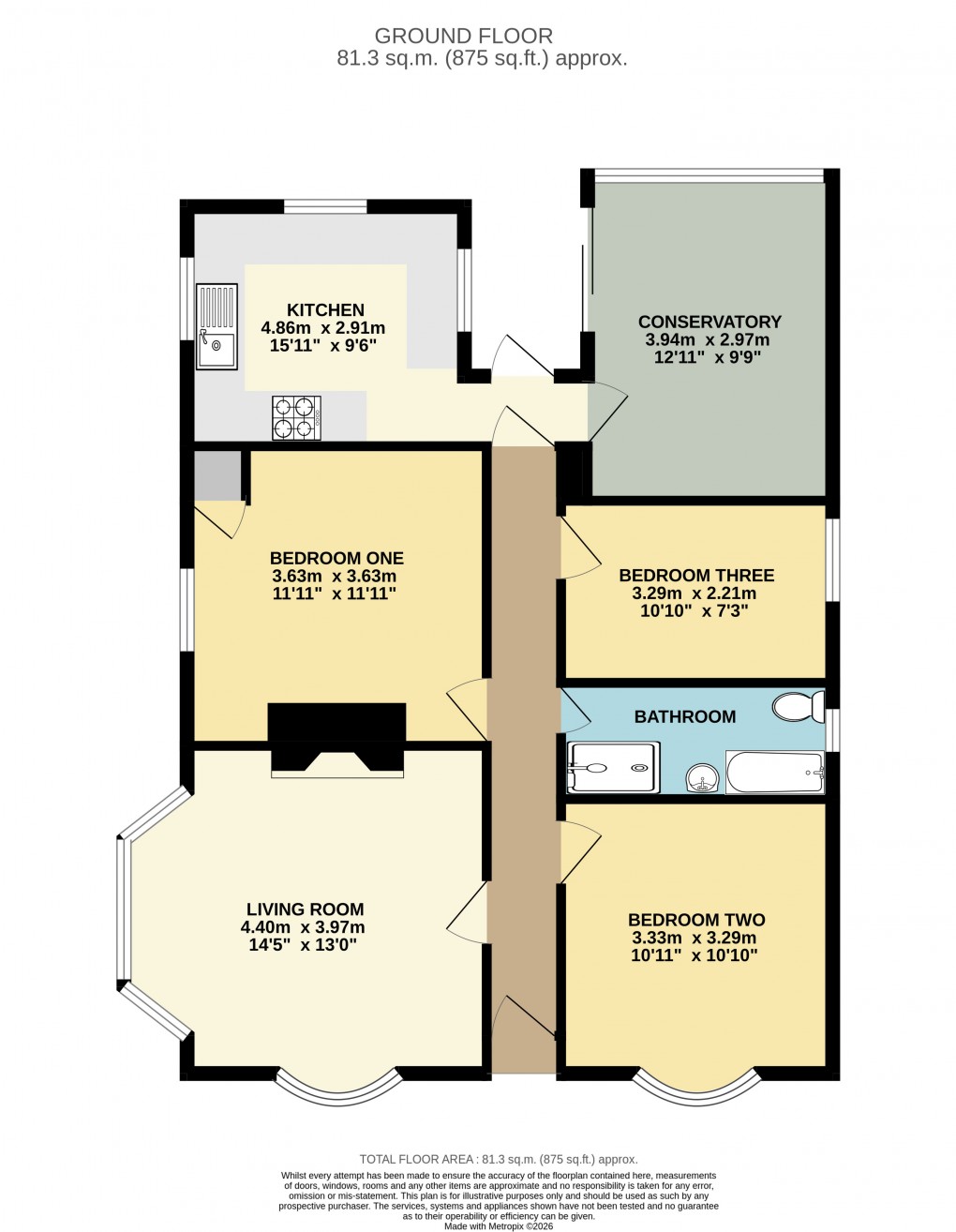 Floorplan for Newton Longville, Bletchley