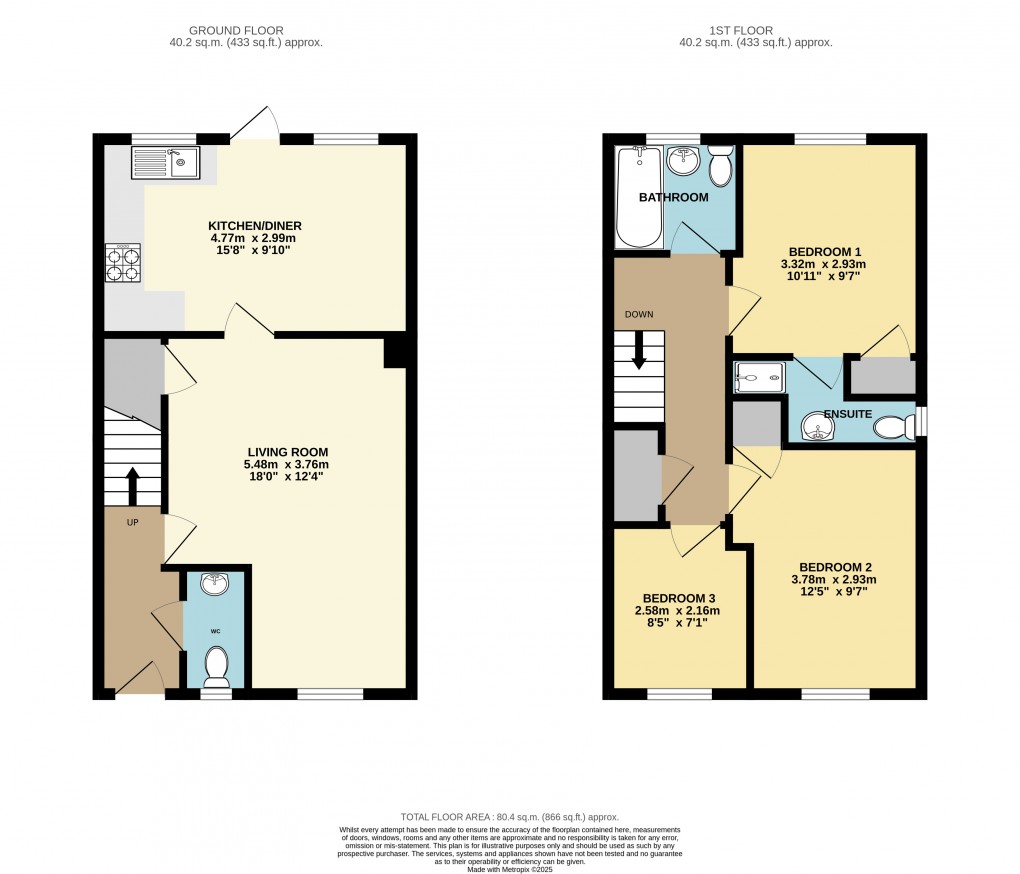 Floorplan for Bletchley, Milton Keynes, Bucks