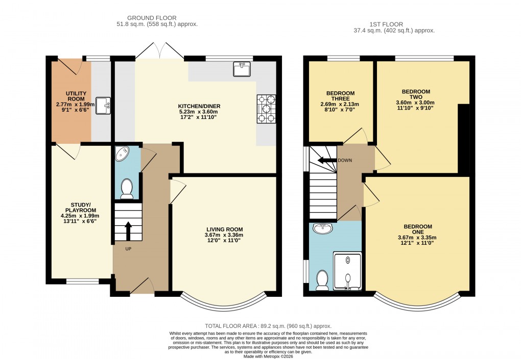 Floorplan for Dunstable, Bedfordshire
