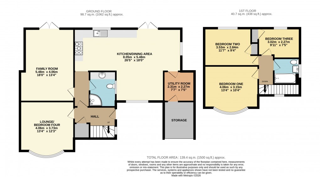 Floorplan for Dunstable, Beds