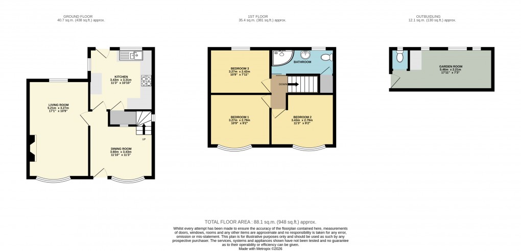 Floorplan for Bletchley, Milton Keynes, Buckinghamshire