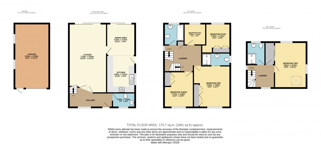 Floorplan for Dunstable, Bedfordshire