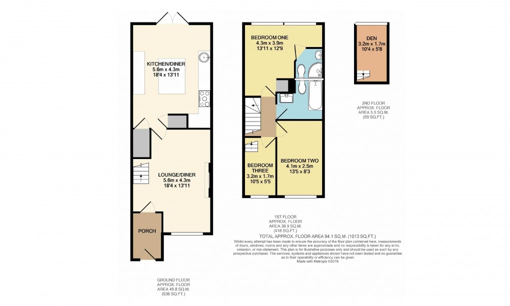 Floorplan for Dunstable, Bedfordshire