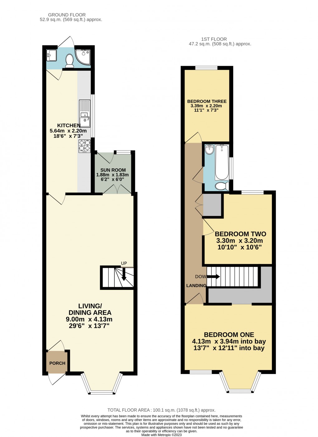 Floorplan for Dunstable, Bedfordshire