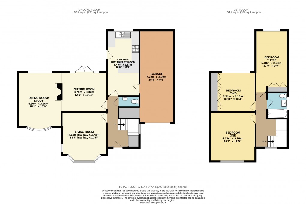 Floorplan for Dunstable, Bedfordshire