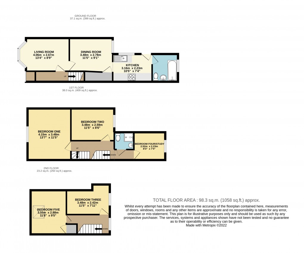 Floorplan for Dunstable, Bedfordshire