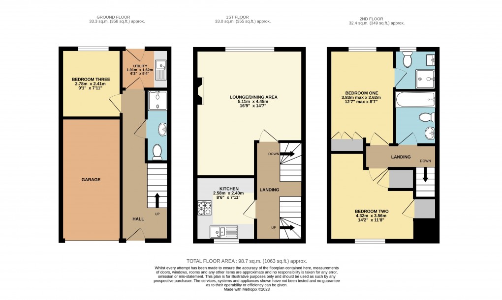 Floorplan for Dunstable, Bedfordshire