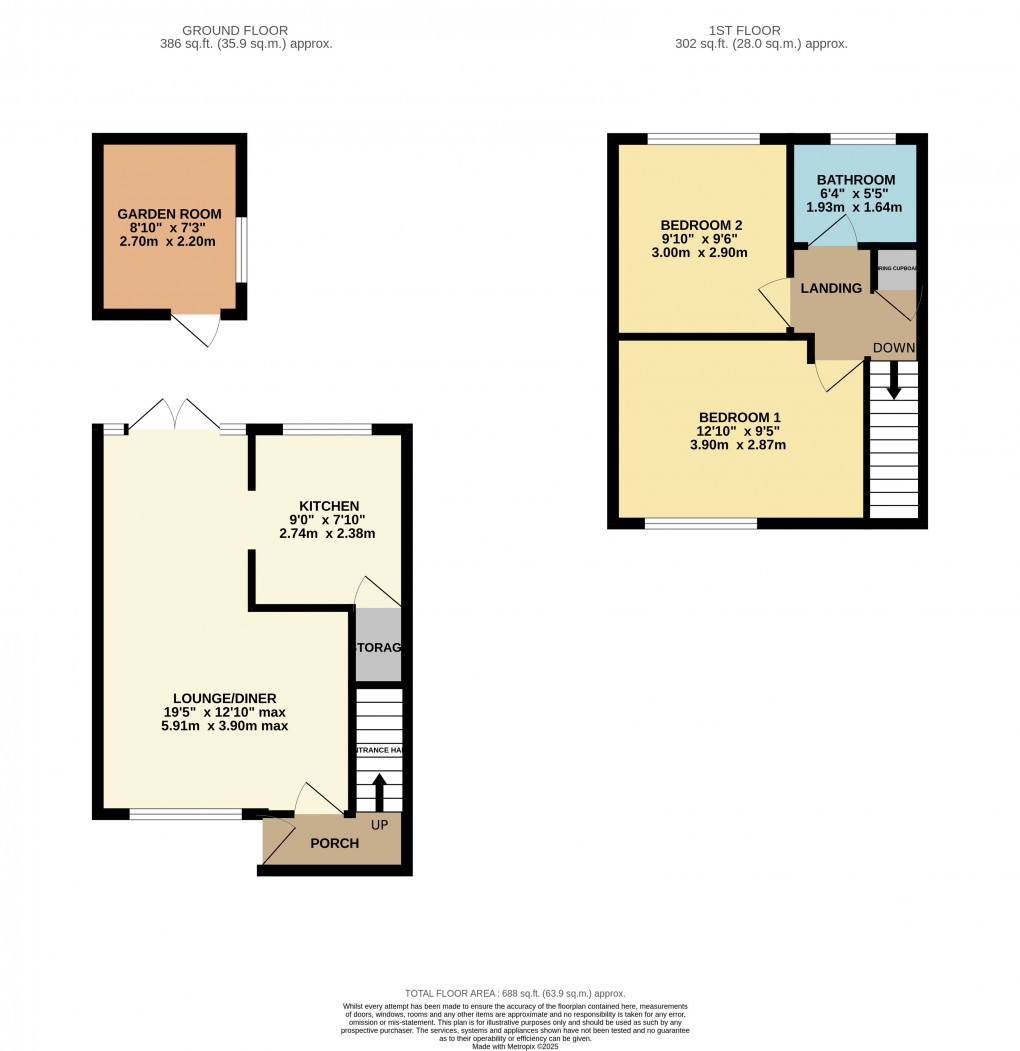 Floorplan for Dunstable, Bedfordshire