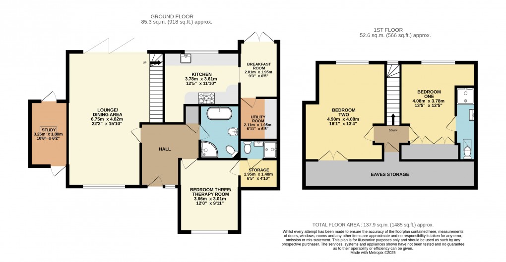 Floorplan for Totternhoe, Bedfordshire