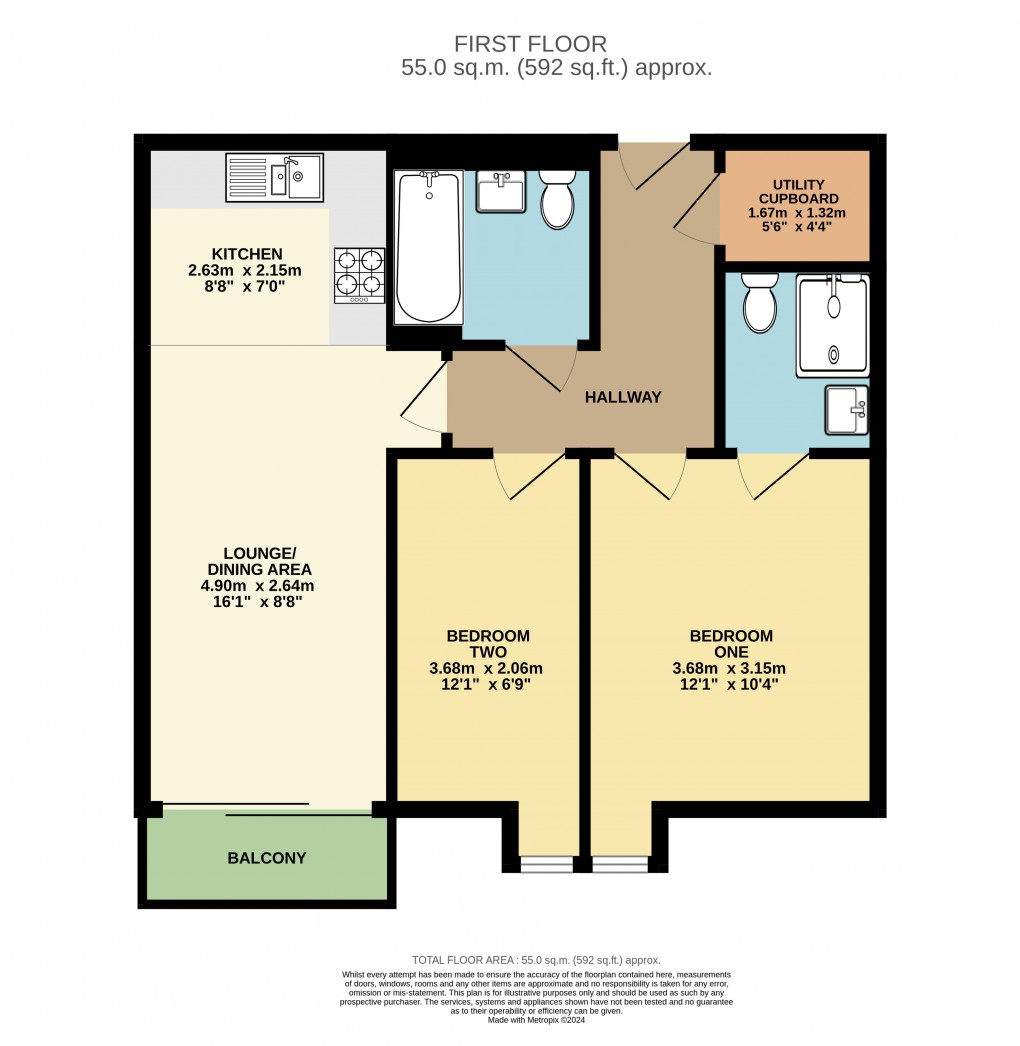 Floorplan for Dunstable, Bedfordshire
