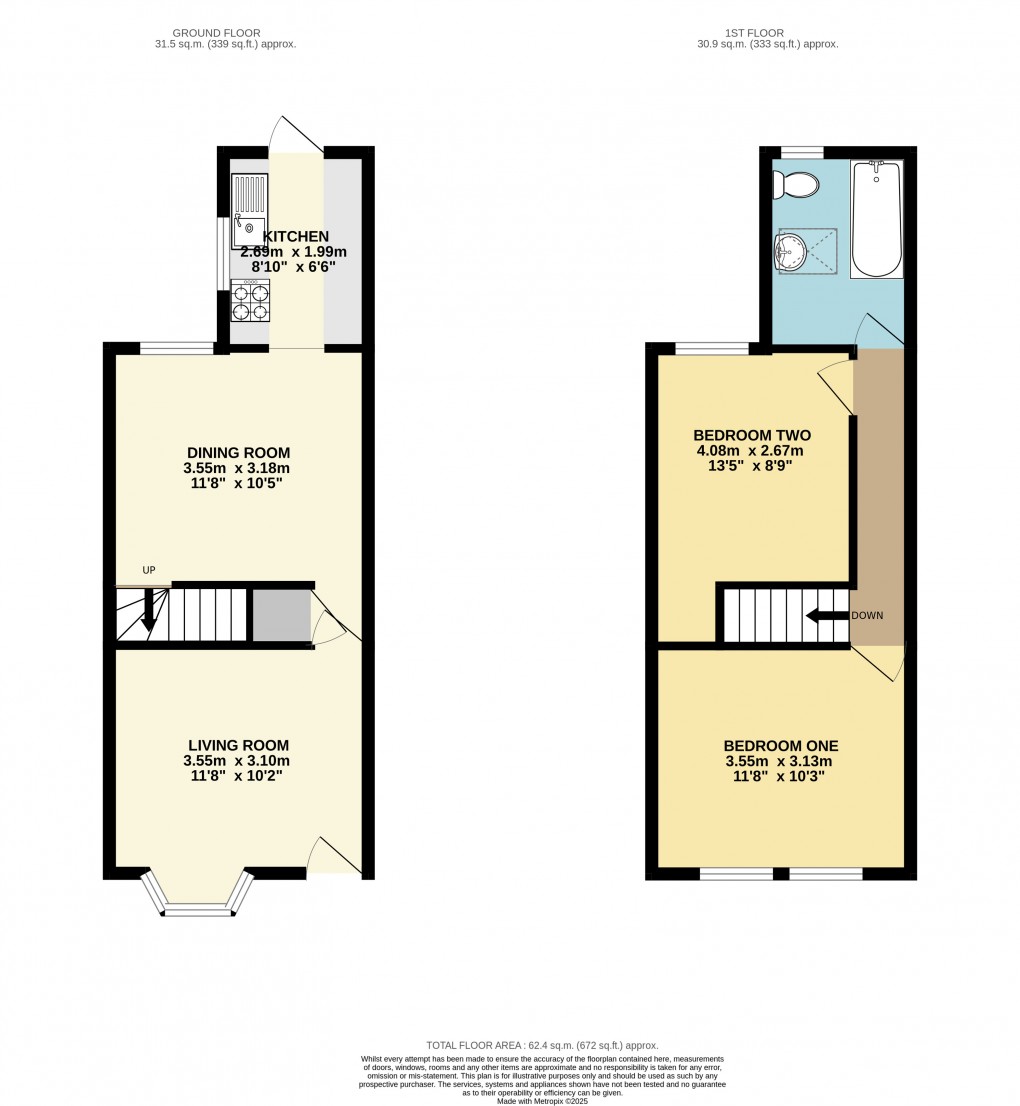 Floorplan for Dunstable, Bedfordshire