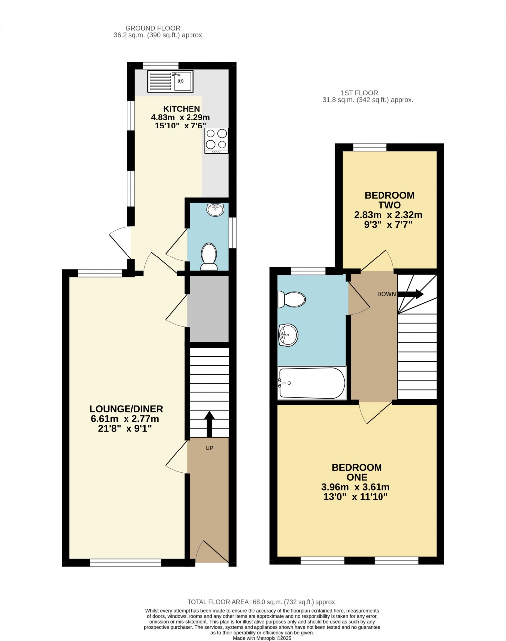 Floorplan for Dunstable, Bedfordshire